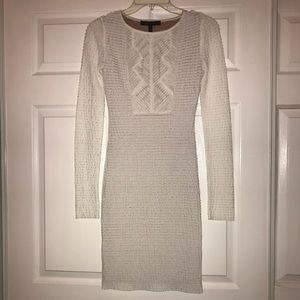 BCBG MAXAZRIA shawna dress - white long sleeve dress beautiful detailing